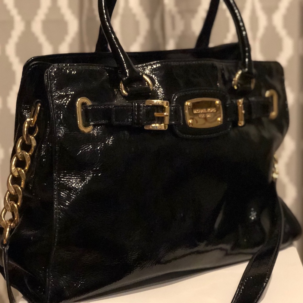 Black Patent Leather Michael Kors Purse